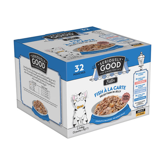 Seriously Good Wet Adult Cat Food Fish Jelly