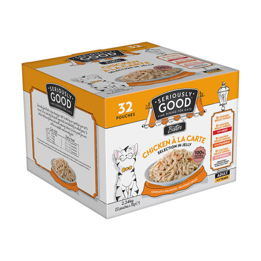 Seriously Good Wet Adult Cat Food Chicken a la Carte Jelly