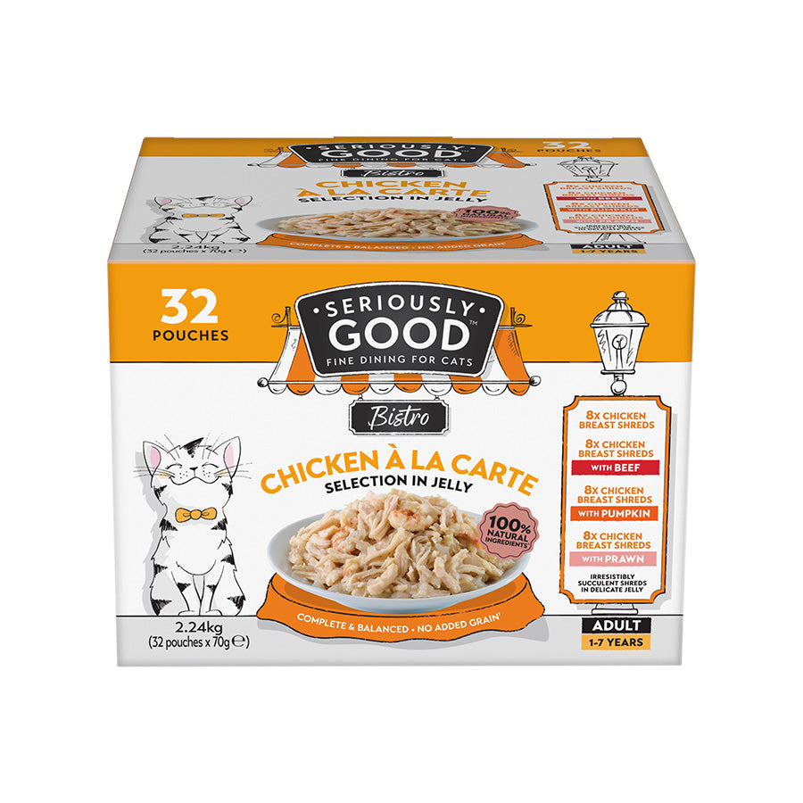 Seriously Good Wet Adult Cat Food Chicken a la Carte Jelly