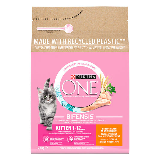 Purina ONE Kitten Dry Cat Food Chicken & Wholegrain 2.8kg