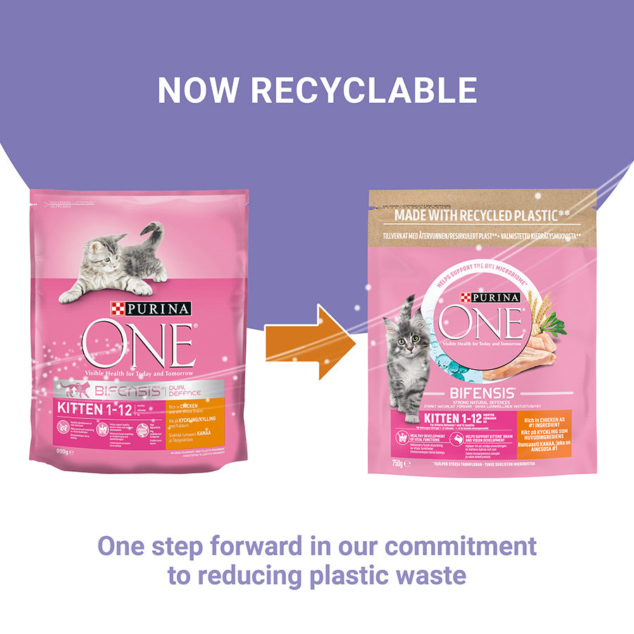 Purina ONE Kitten Dry Cat Food Chicken & Wholegrain 2.8kg