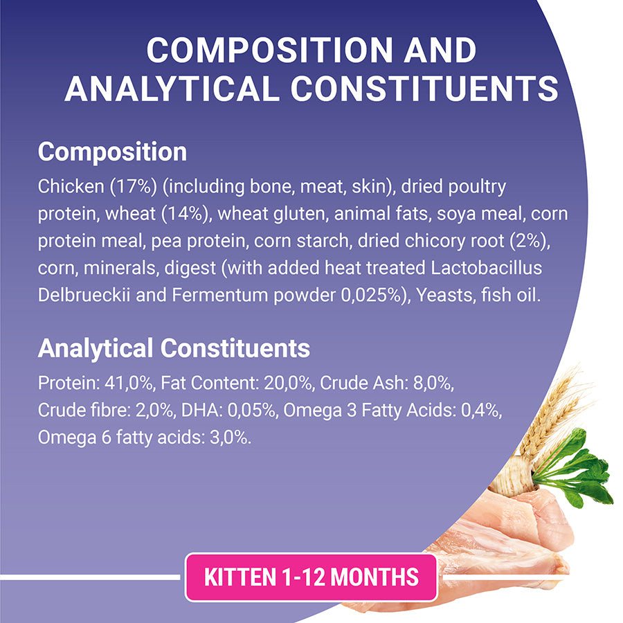 Purina ONE Kitten Dry Cat Food Chicken & Wholegrain 2.8kg