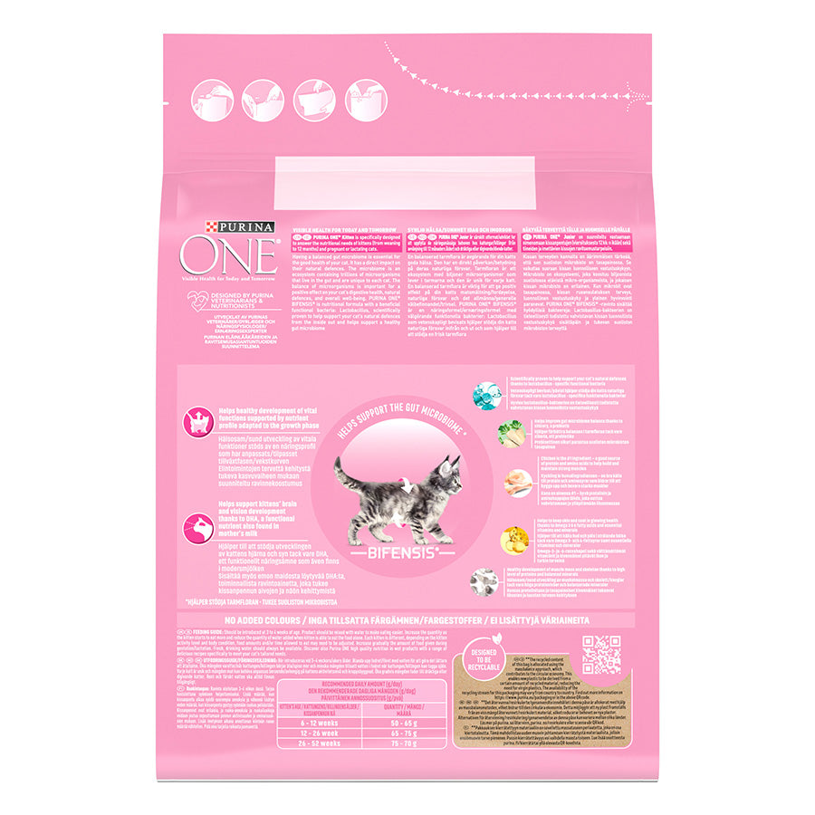 Purina ONE Kitten Dry Cat Food Chicken & Wholegrain 2.8kg