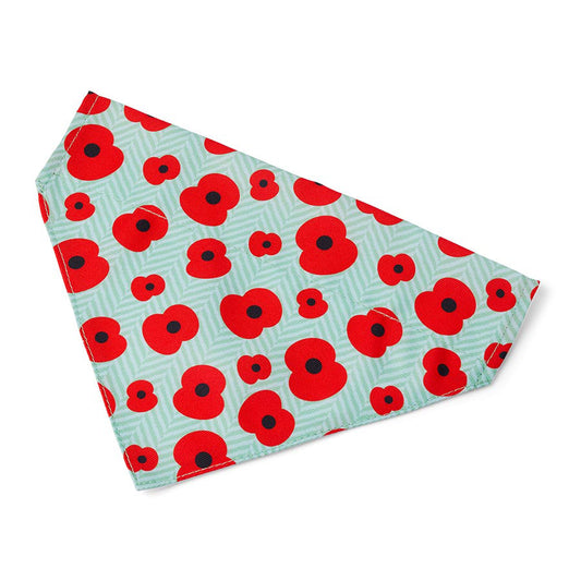 Royal British Legion Poppy Print Dog Bandana