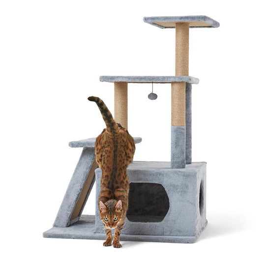 Pets at Home Double Level Cat Activity Centre Grey