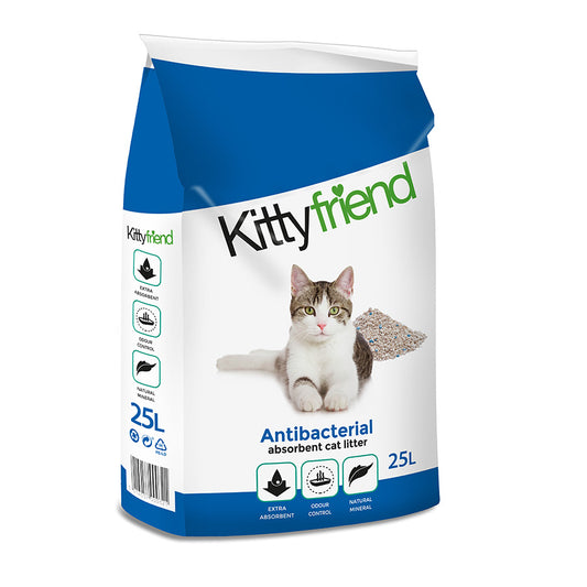 Kittyfriend Antibacterial Non-Clumping Clay Cat Litter 25 Litre