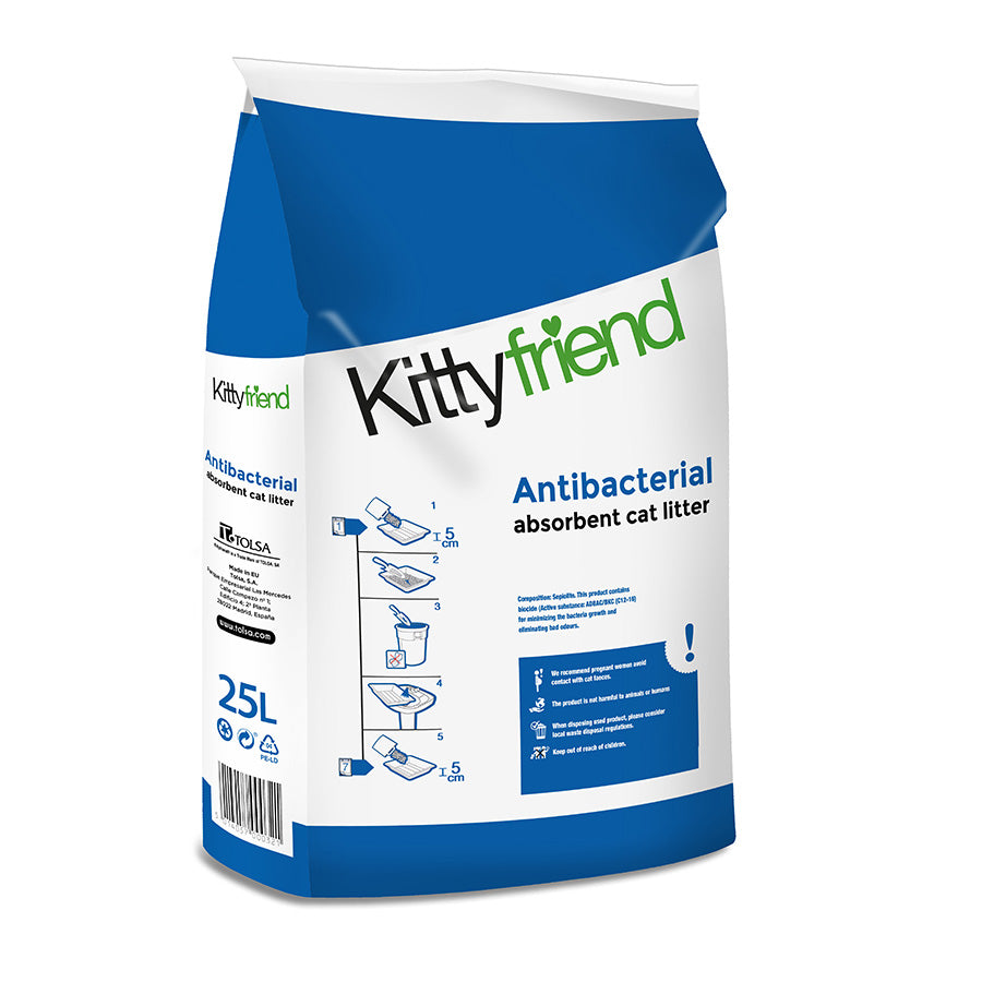 Kittyfriend Antibacterial Non-Clumping Clay Cat Litter 25 Litre