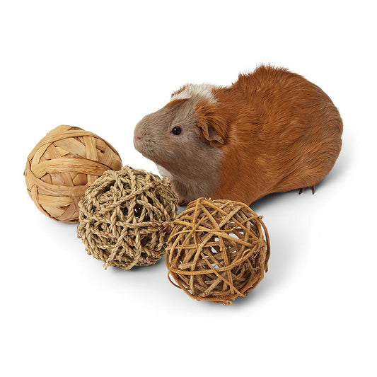 Pets at Home Small Animal Natural Active Play Balls 3 Pack