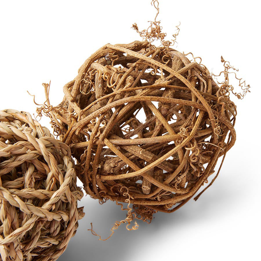 Pets at Home Small Animal Natural Active Play Balls 3 Pack