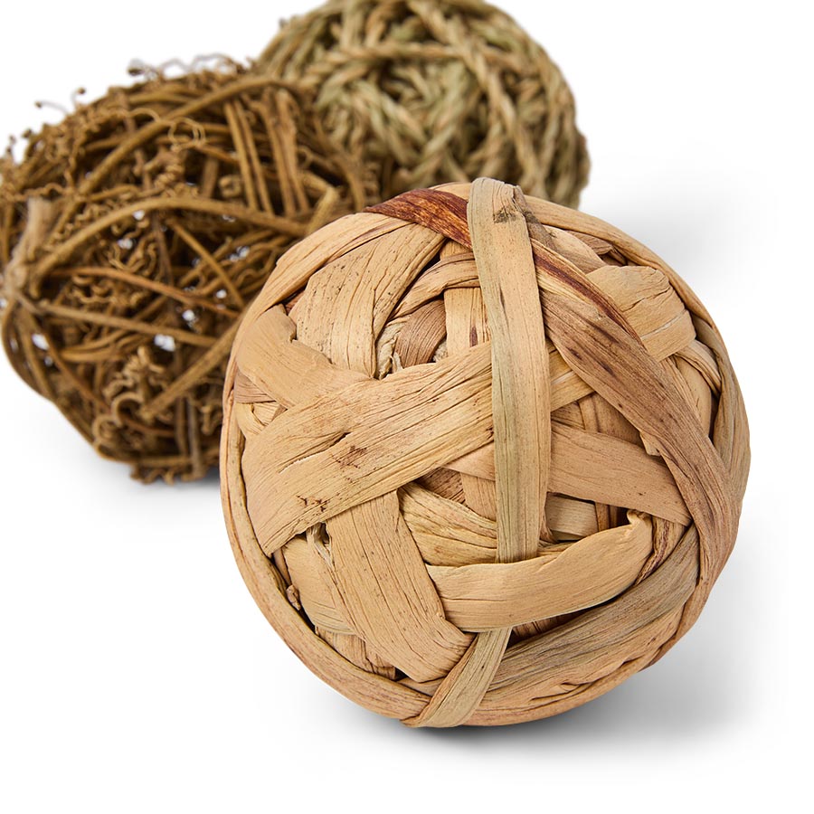 Pets at Home Small Animal Natural Active Play Balls 3 Pack