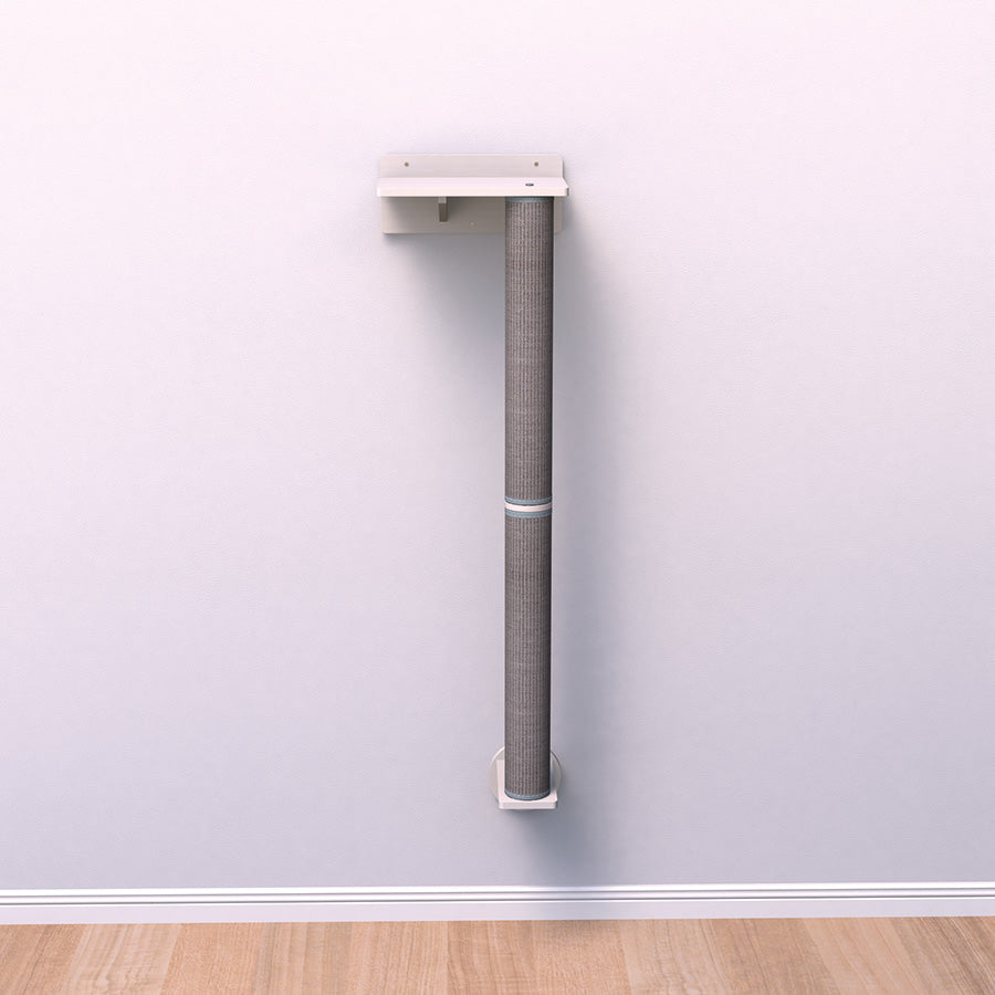 Trixie Cat Posts with Wall Holders Set White & Grey