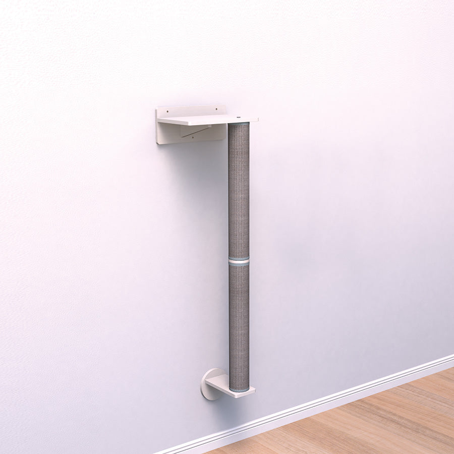 Trixie Cat Posts with Wall Holders Set White & Grey