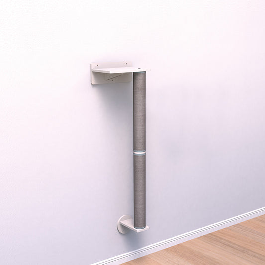Trixie Cat Posts with Wall Holders Set White & Grey