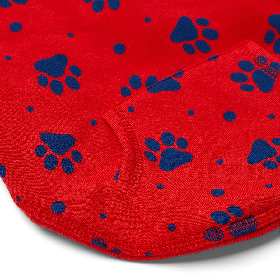 Pets at Home Pawprint Dog Hoodie Red