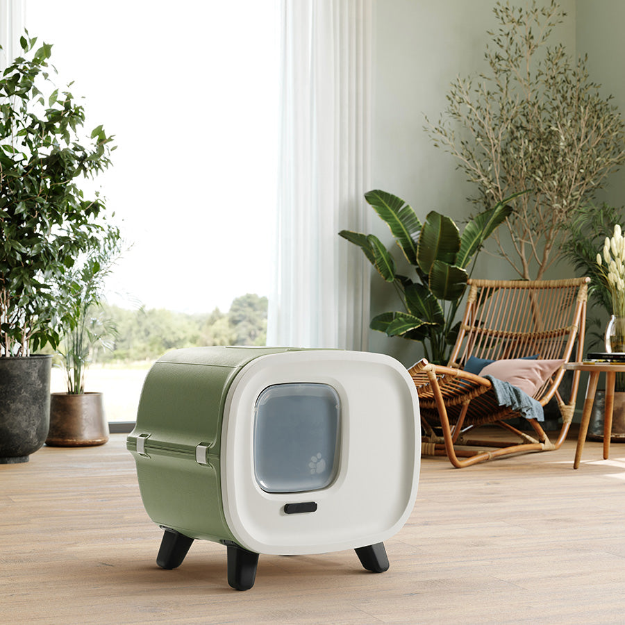 Savic Mira De Luxe Cat Toilet Botanical Green Medium