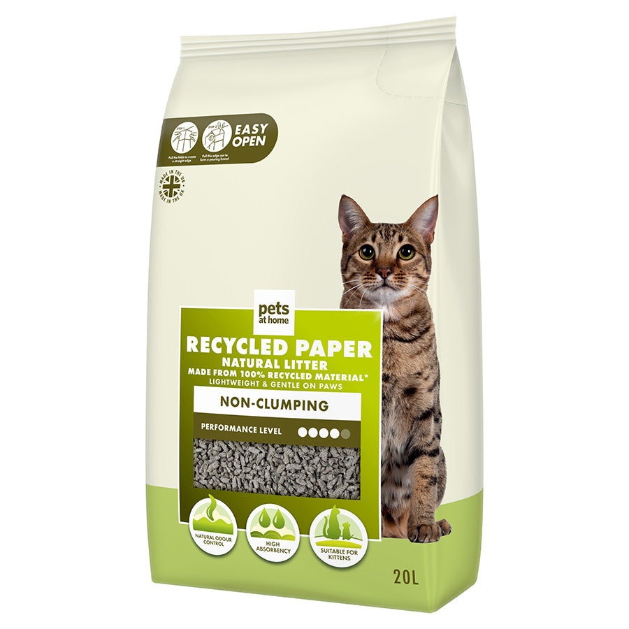 Pets at Home Recycled Paper Cat Litter 20L