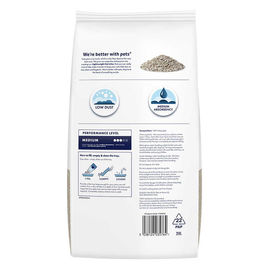 Pets at Home Lightweight Non-Clumping Cat Litter 20L