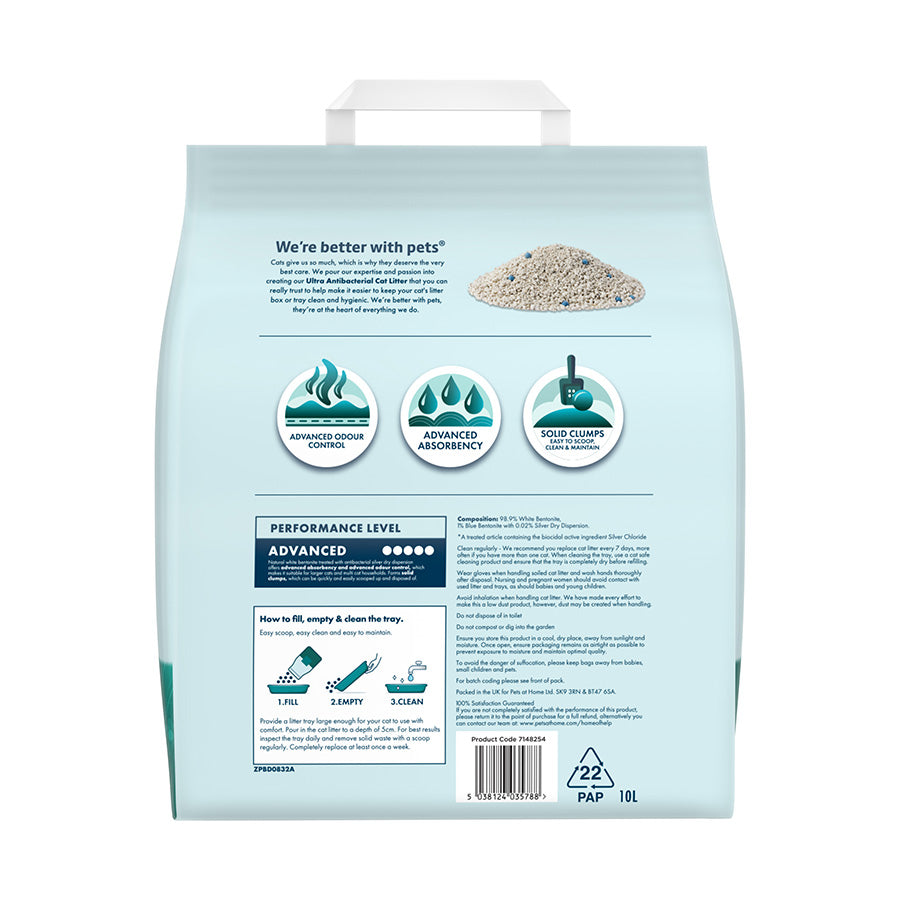 Pets at Home Ultra Antibacterial Cat Litter 10L