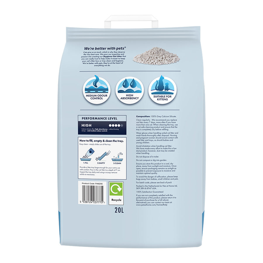 Pets at Home Hygiene Non-Clumping Cat Litter 20L