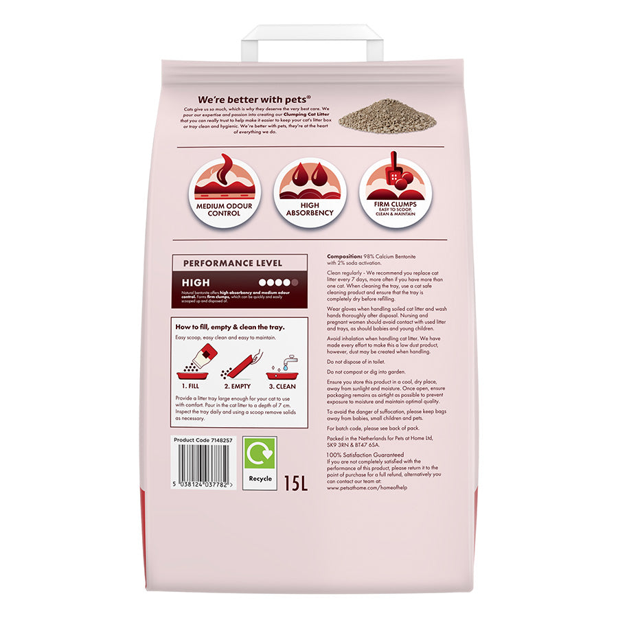 Pets at Home Clumping Cat Litter 15L