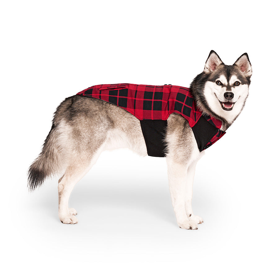 Canada Pooch Thermal Tech Dog Vest Red Plaid XX Small