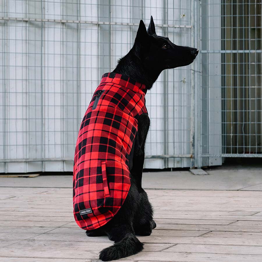 Canada Pooch Thermal Tech Dog Vest Red Plaid XX Small