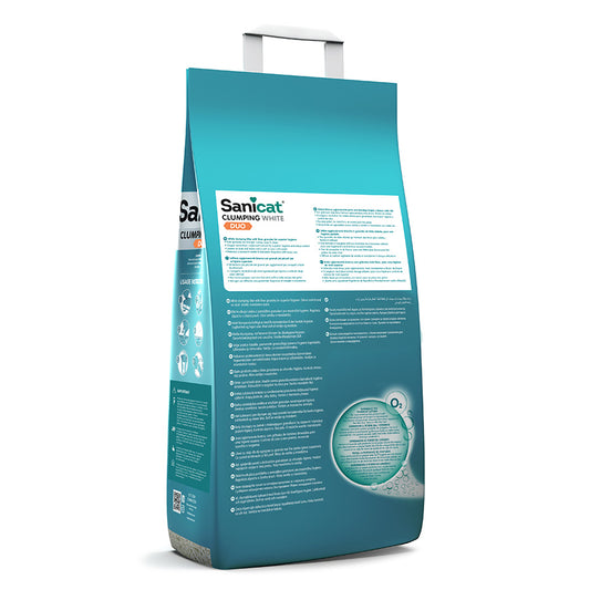 Sanicat Clumping Clay White Duo Cat Litter 10 Litre