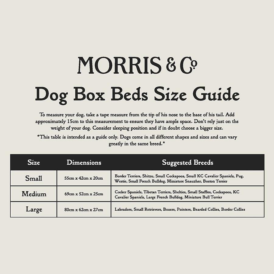 William Morris Square Dog Bed Blackthorn Print