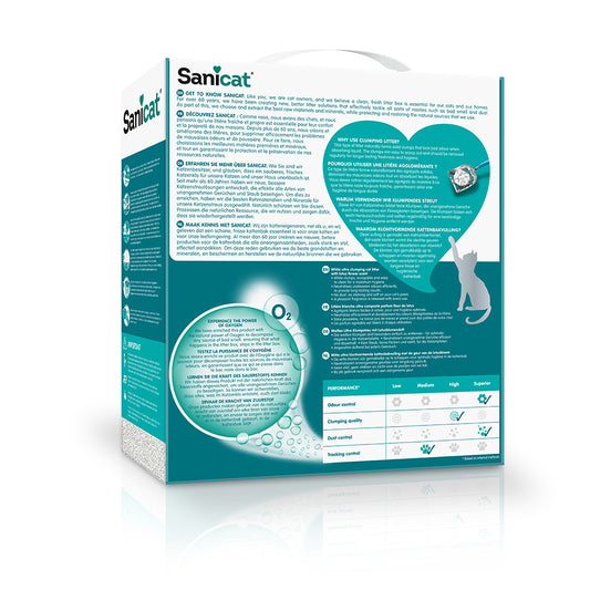 Sanicat Active White Lotus Flower Scented Clumping Cat Litter 6 Litre