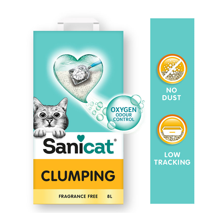 Sanicat Unscented Clumping Cat Litter 8 Litre