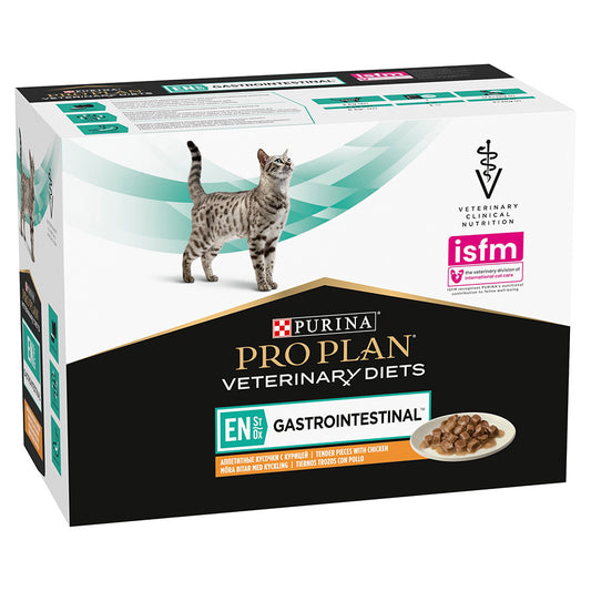 Pro Plan Vet Diet EN Gastrointestinal Adult Wet Cat Food Chicken 10x85g