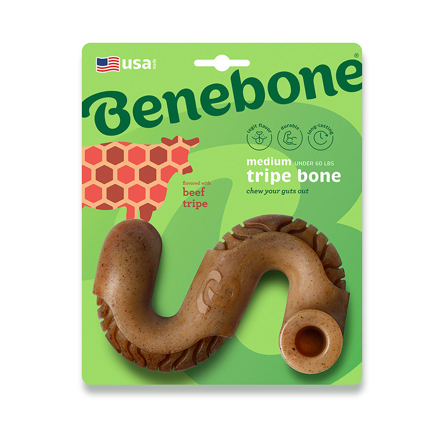 Benebone Tripe Bone Dog Toy Medium