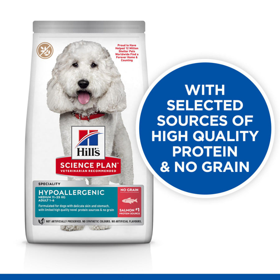 Hill's Science Plan Hypoallergenic Medium Breed Adult Dry Dog Food 14kg