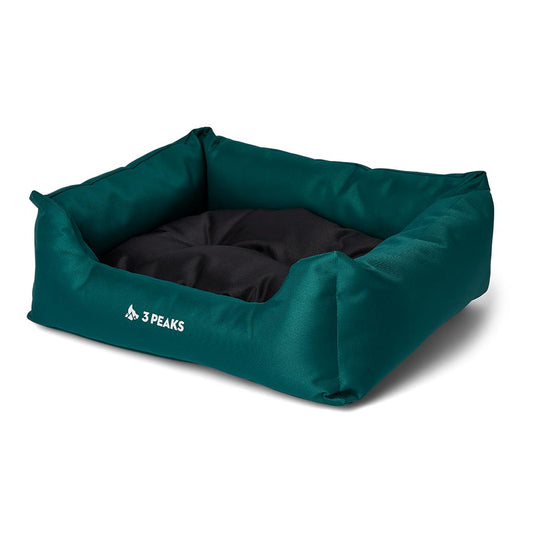 3 Peaks Durable Square Dog Bed Green