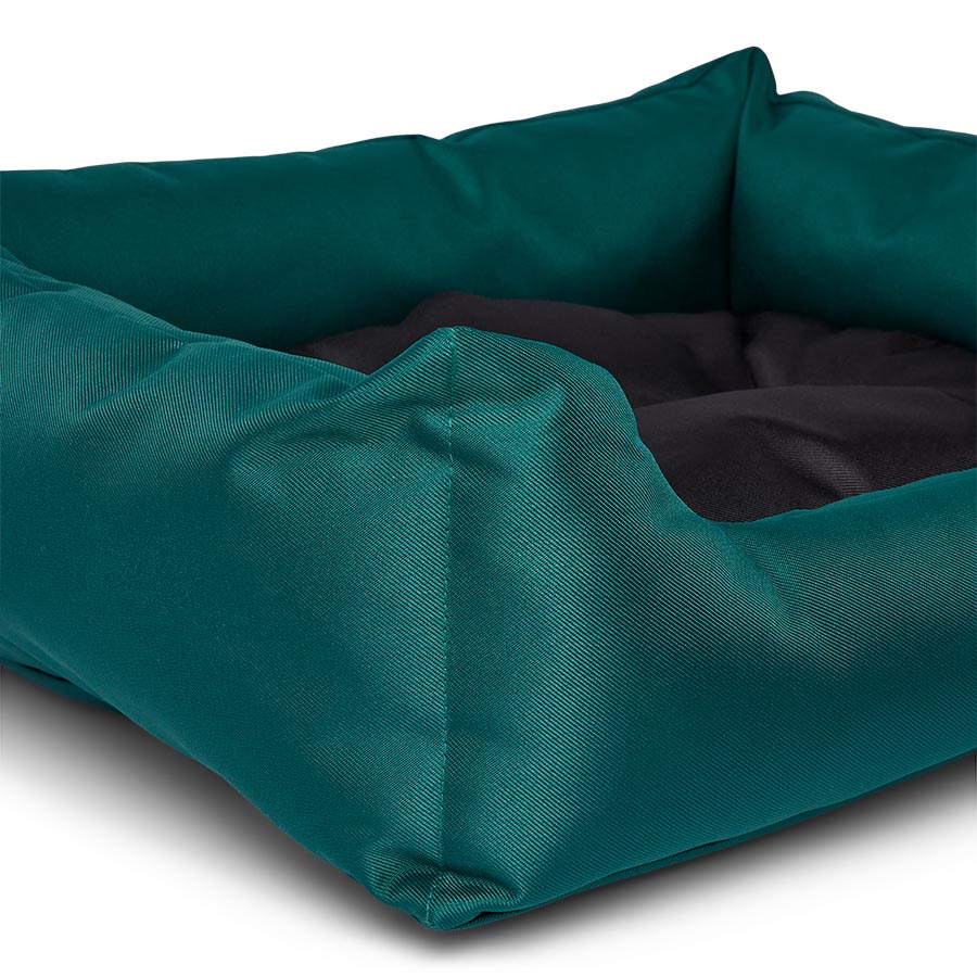 3 Peaks Durable Square Dog Bed Green