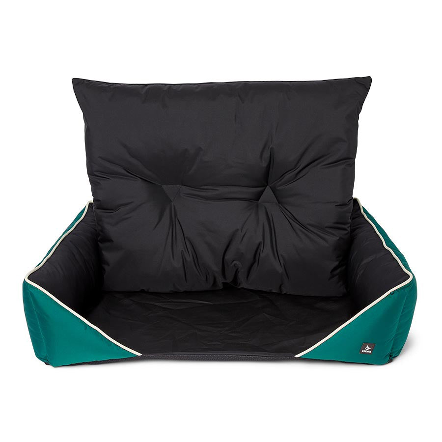 3 Peaks Anti Bacterial Square Dog Bed Green