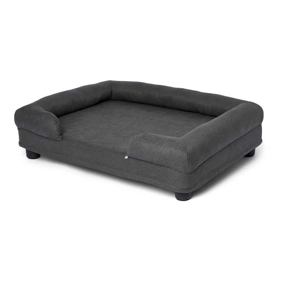 Noble Luxury Raised Bolstered Dog Mattress Grey Medium