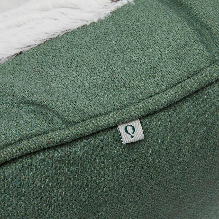 Noble Memory Foam Oval Bolstered Dog Bed Green