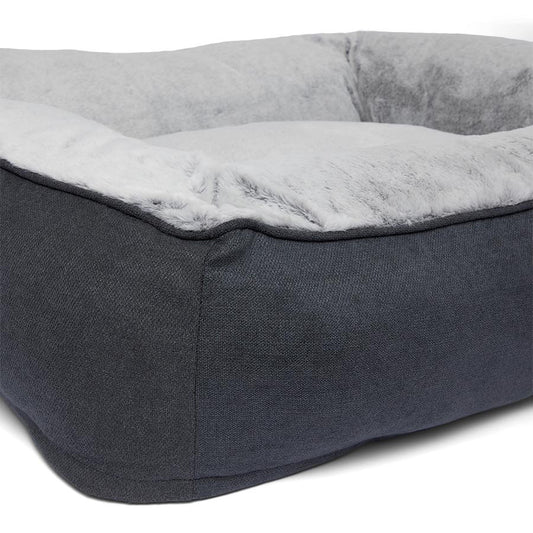 Noble Memory Foam Cube Dog Bed Grey