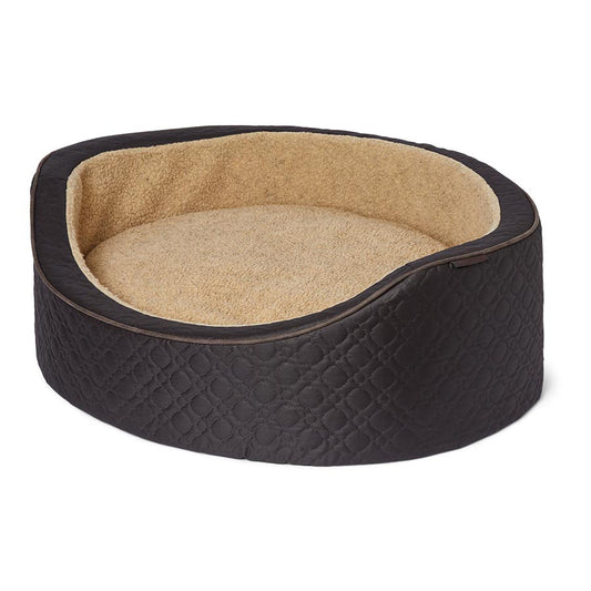 Wainwright's Extra Support Quilted Oval Dog Bed Espresso