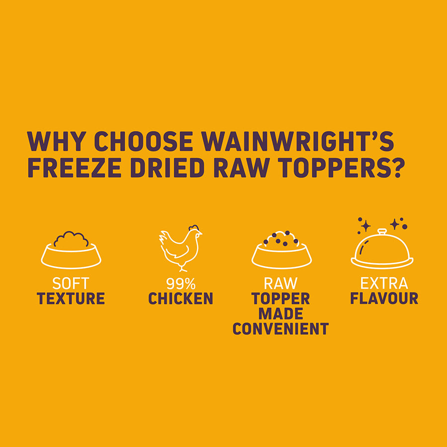 Wainwright's Freeze Dried Raw Dog Food Toppers Sprinkle Chicken 50g