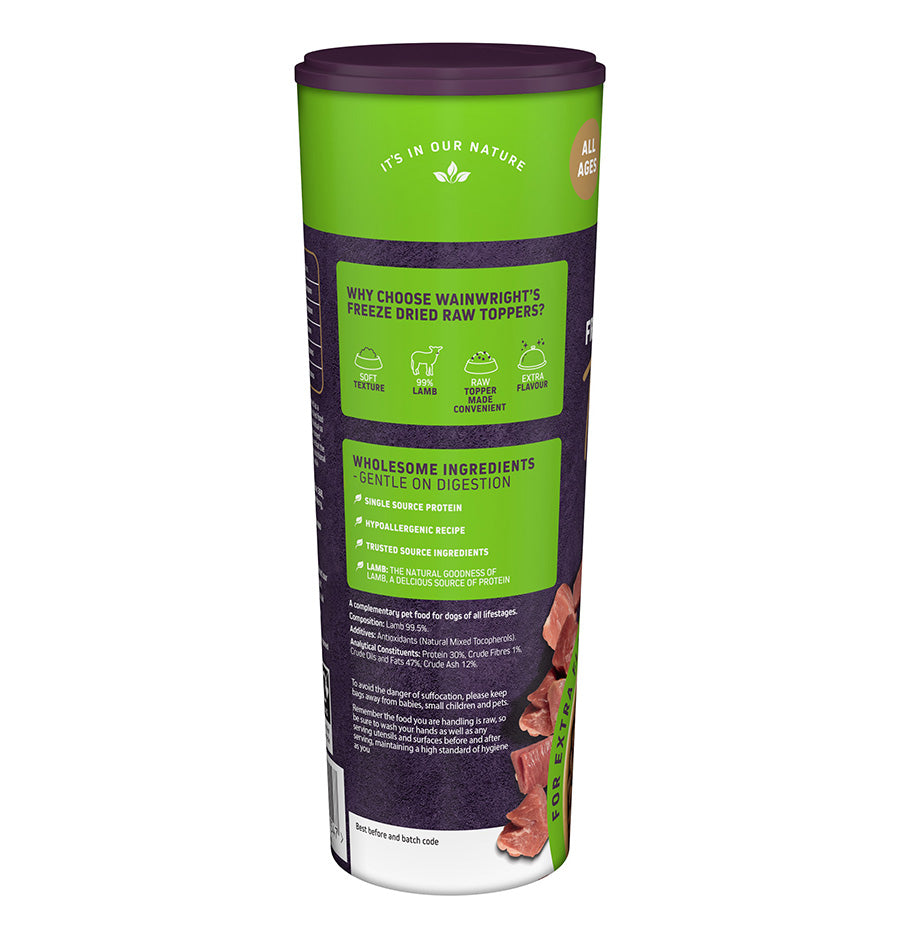 Wainwright's Freeze Dried Raw Dog Food Toppers Sprinkles Lamb 50g