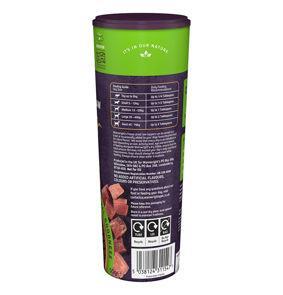 Wainwright's Freeze Dried Raw Dog Food Toppers Sprinkles Lamb 50g