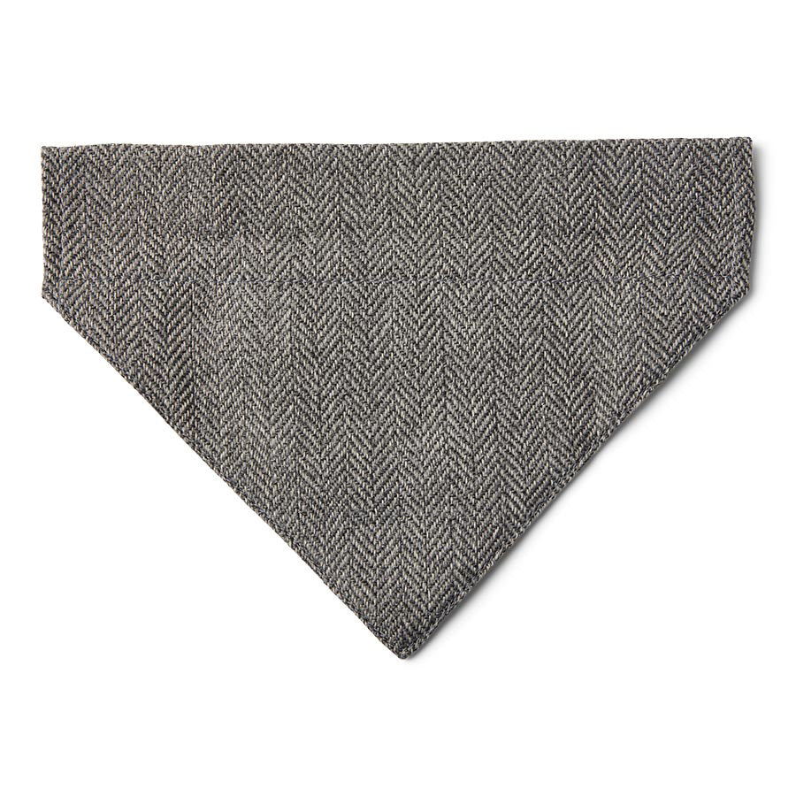Wainwright's Herringbone Dog Bowtie & Bandana Set Grey