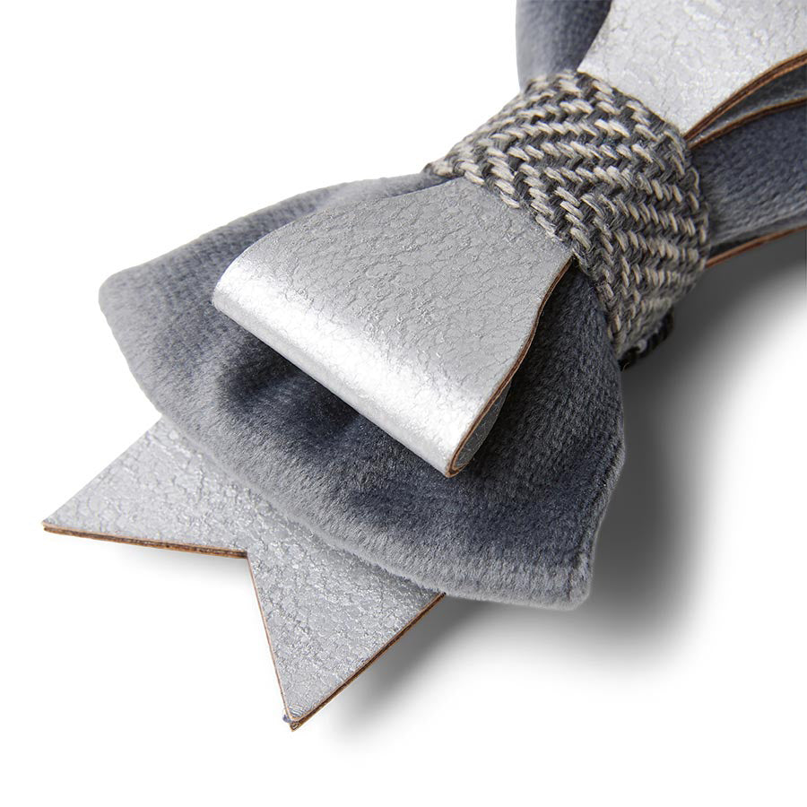 Wainwright's Herringbone Dog Bowtie & Bandana Set Grey