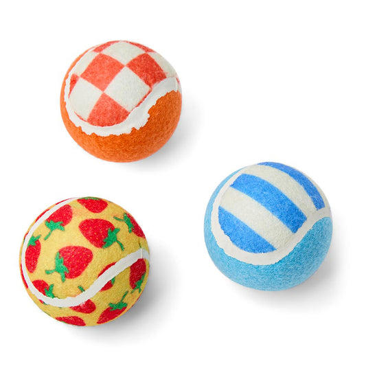 Pets at Home Squeaky Tennis Ball Dog Toy 3 Pack