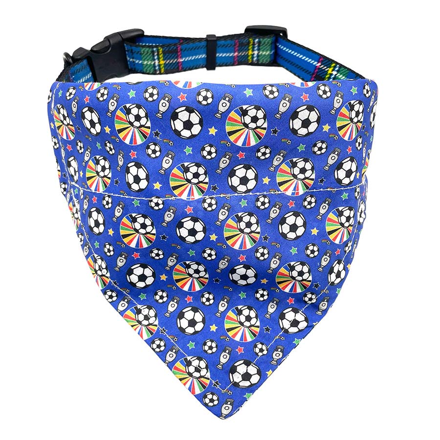 Franky's Bowtique Football Print Pet Bandana Blue