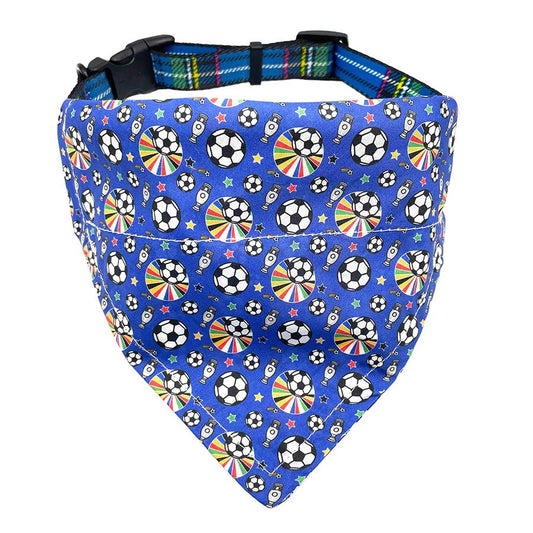 Franky's Bowtique Football Print Pet Bandana Blue