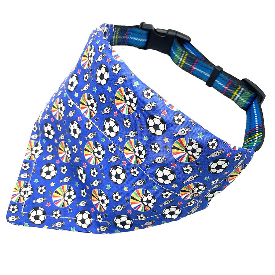 Franky's Bowtique Football Print Pet Bandana Blue