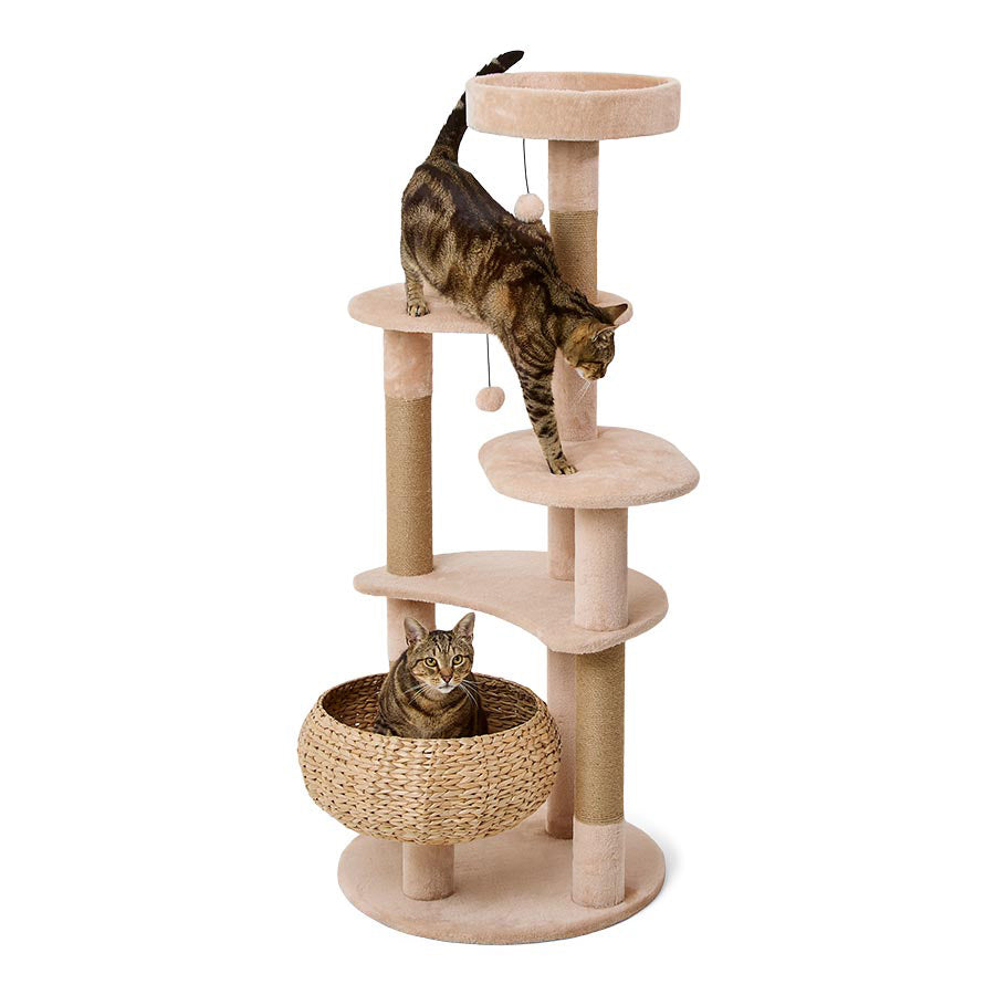 Pets at Home Felix Multi Level Cat Nap Tower Natural